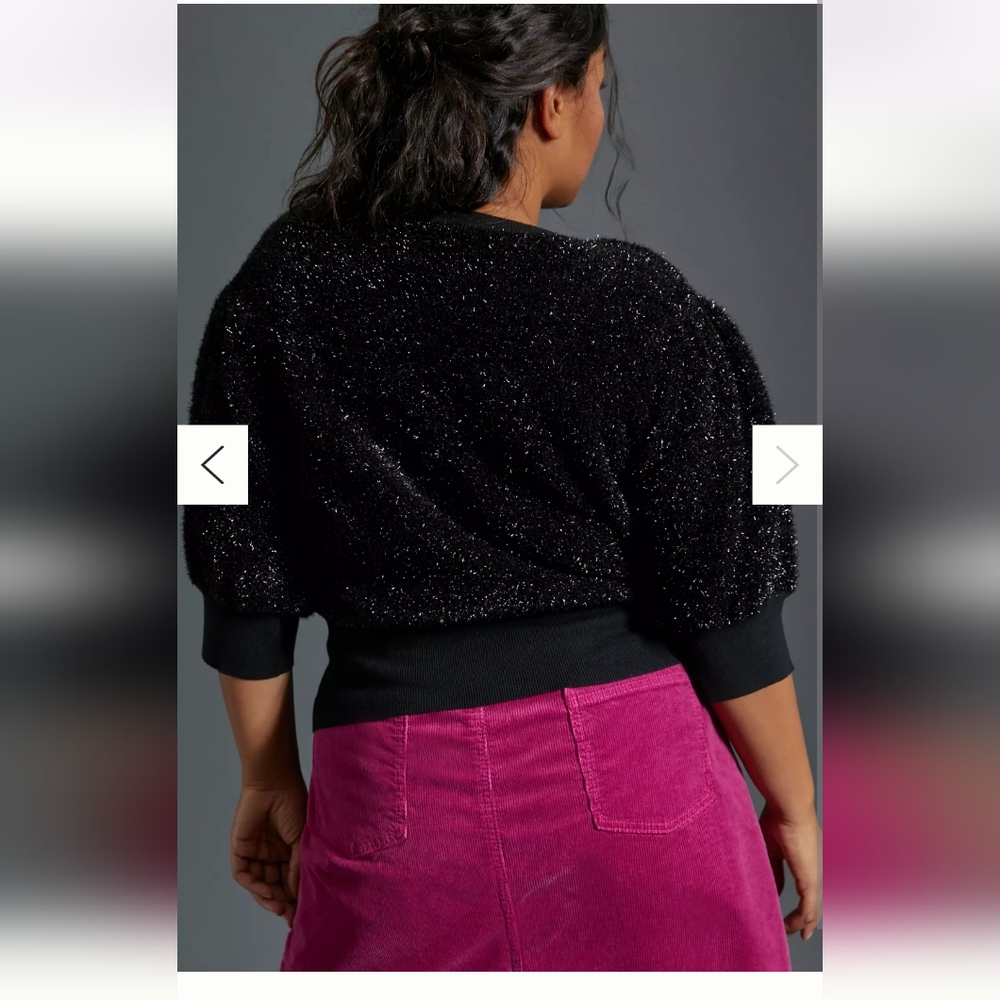 Maeve Anthropologie Pamela Tinsel Shimmer Sweater - Picture 8 of 14
